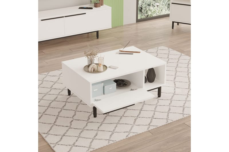 Erhan Möbelset För Vardagsrum - Vit - Förvaring - Förvaringsmöbler - Möbelset för vardagsrum
