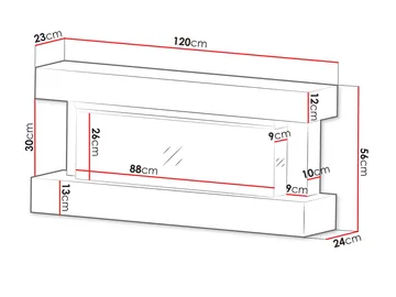 Erylin Elektrisk Eldstad 120 cm - Förvaring - Förvaringsmöbler - Byrå