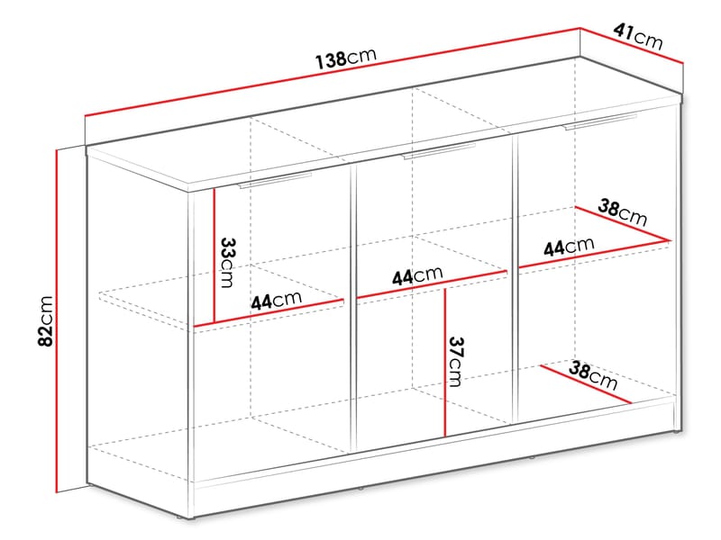 Escaldes Skänk 138 cm - brun, svart - Förvaring - Förvaringsmöbler - Sideboard & skänk