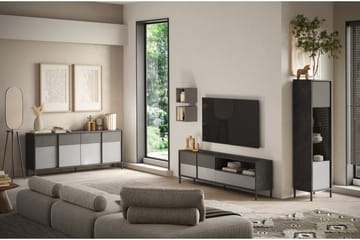 Everest Skänk 206x40 cm - Grå/Mörkgrå - Förvaring - Förvaringsmöbler - Sideboard & skänk