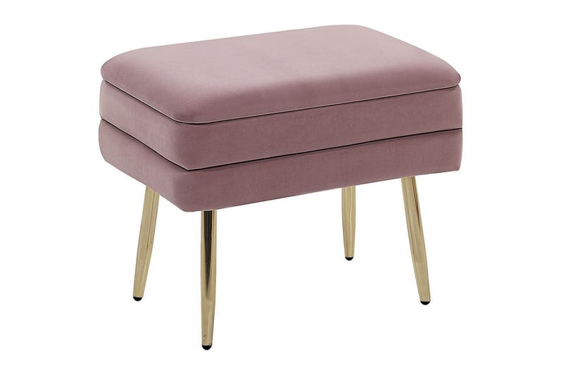 Förvaringsbänk Odessa Rosa/guld, Rosa/guld