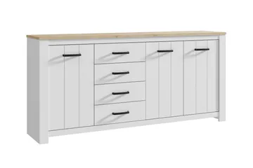 Crumpton Byrå 206 cm - Vit/Brun - Förvaring - Förvaringsmöbler - Förvaringskista & sängkista