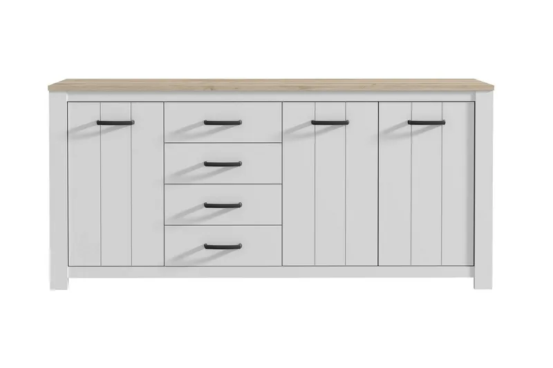 Crumpton Byrå 206 cm - Vit/Brun - Förvaring - Förvaringsmöbler - Förvaringskista & sängkista