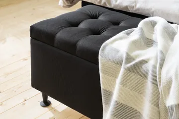 Ella Sängkista 140 cm Djuphäftad - Svart - Förvaring - Förvaringsmöbler - Förvaringskista & sängkista