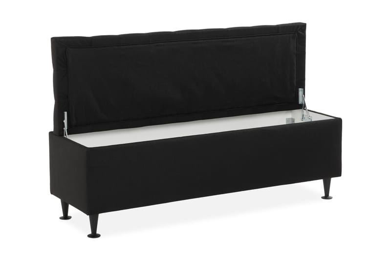 Ella Sängkista 140 cm Rutig - Svart - Förvaring - Förvaringsmöbler - Förvaringskista & sängkista