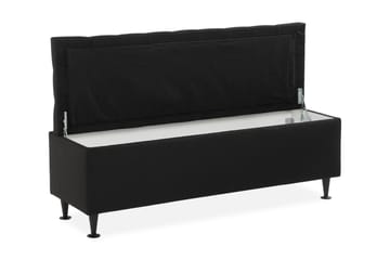 Ella Sängkista 140 cm Rutig - Svart - Förvaring - Förvaringsmöbler - Förvaringskista & sängkista