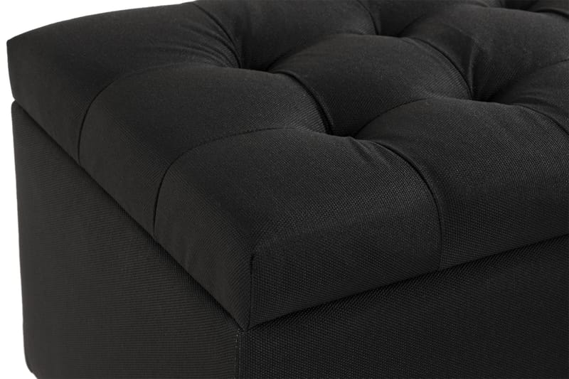 Ella Sängkista 140 cm Rutig - Svart - Förvaring - Förvaringsmöbler - Förvaringskista & sängkista