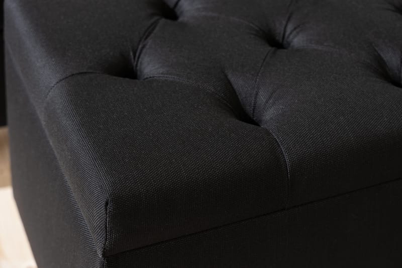 Ella Sängkista 140 cm Rutig - Svart - Förvaring - Förvaringsmöbler - Förvaringskista & sängkista