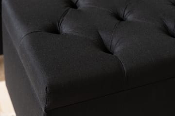 Ella Sängkista 140 cm Rutig - Svart - Förvaring - Förvaringsmöbler - Förvaringskista & sängkista