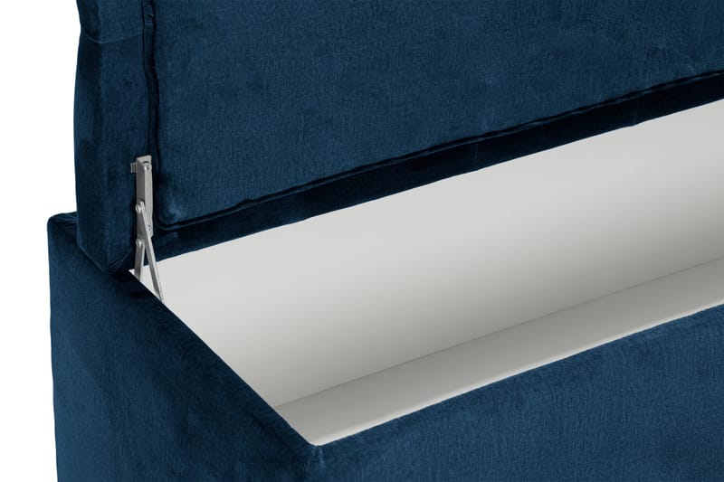 Ella Sängkista 140cm Djuphäftad - Blå/Sammet - Förvaring - Förvaringsmöbler - Förvaringskista & sängkista