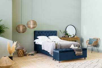 Ella Sängkista 140cm Djuphäftad - Blå/Sammet - Förvaring - Förvaringsmöbler - Förvaringskista & sängkista