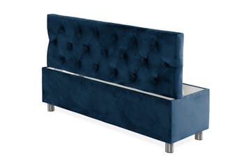 Ella Sängkista 140cm Djuphäftad - Blå/Sammet - Förvaring - Förvaringsmöbler - Förvaringskista & sängkista