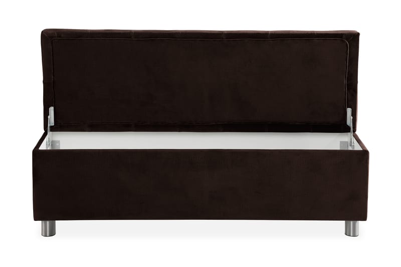 Ella Sängkista 140cm Djuphäftad - Brun/Sammet - Förvaring - Förvaringsmöbler - Förvaringskista & sängkista