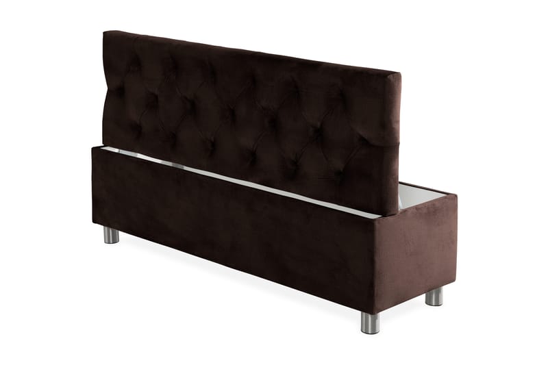 Ella Sängkista 140cm Djuphäftad - Brun/Sammet - Förvaring - Förvaringsmöbler - Förvaringskista & sängkista