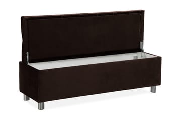 Ella Sängkista 140cm Djuphäftad - Brun/Sammet - Förvaring - Förvaringsmöbler - Förvaringskista & sängkista