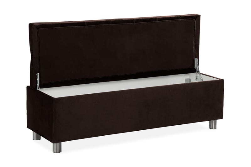 Ella Sängkista 140cm Djuphäftad - Brun/Sammet - Förvaring - Förvaringsmöbler - Förvaringskista & sängkista