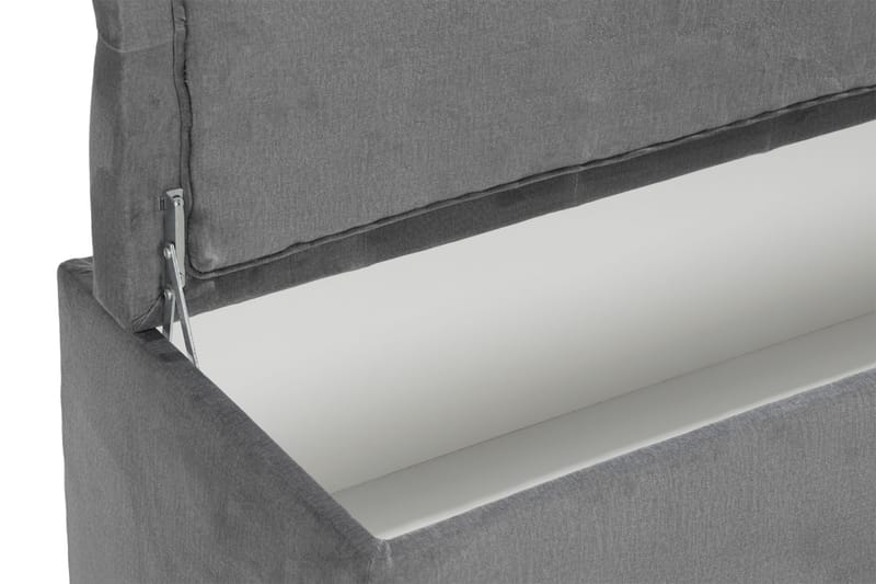 Ella Sängkista 140cm Djuphäftad - Grå/Sammet - Förvaring - Förvaringsmöbler - Förvaringskista & sängkista