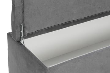 Ella Sängkista 140cm Djuphäftad - Grå/Sammet - Förvaring - Förvaringsmöbler - Förvaringskista & sängkista