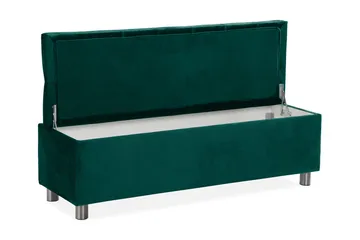 Ella Sängkista 140cm Djuphäftad - Grön/Sammet - Förvaring - Förvaringsmöbler - Förvaringskista & sängkista