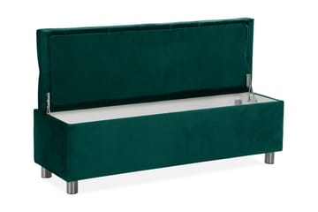 Ella Sängkista 140cm Djuphäftad - Grön/Sammet - Förvaring - Förvaringsmöbler - Förvaringskista & sängkista