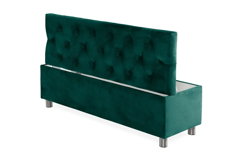 Ella Sängkista 140cm Djuphäftad - Grön/Sammet - Förvaring - Förvaringsmöbler - Förvaringskista & sängkista