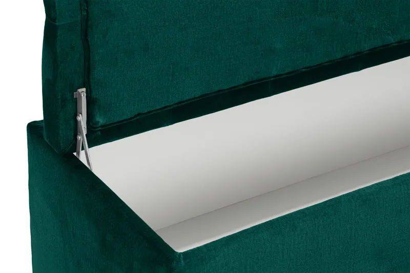 Ella Sängkista 140cm Djuphäftad - Grön/Sammet - Förvaring - Förvaringsmöbler - Förvaringskista & sängkista