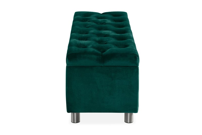 Ella Sängkista 140cm Djuphäftad - Grön/Sammet - Förvaring - Förvaringsmöbler - Förvaringskista & sängkista