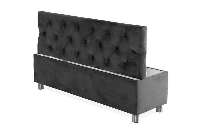 Ella Sängkista 140cm Djuphäftad - Mörkgrå - Förvaring - Förvaringsmöbler - Förvaringskista & sängkista