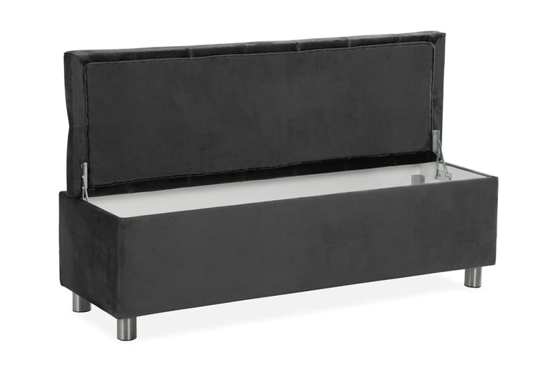 Ella Sängkista 140cm Djuphäftad - Mörkgrå - Förvaring - Förvaringsmöbler - Förvaringskista & sängkista