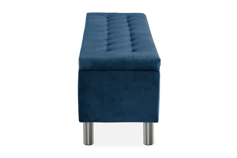 Ella Sängkista 140cm Rutig - Blå/Sammet - Förvaring - Förvaringsmöbler - Förvaringskista & sängkista