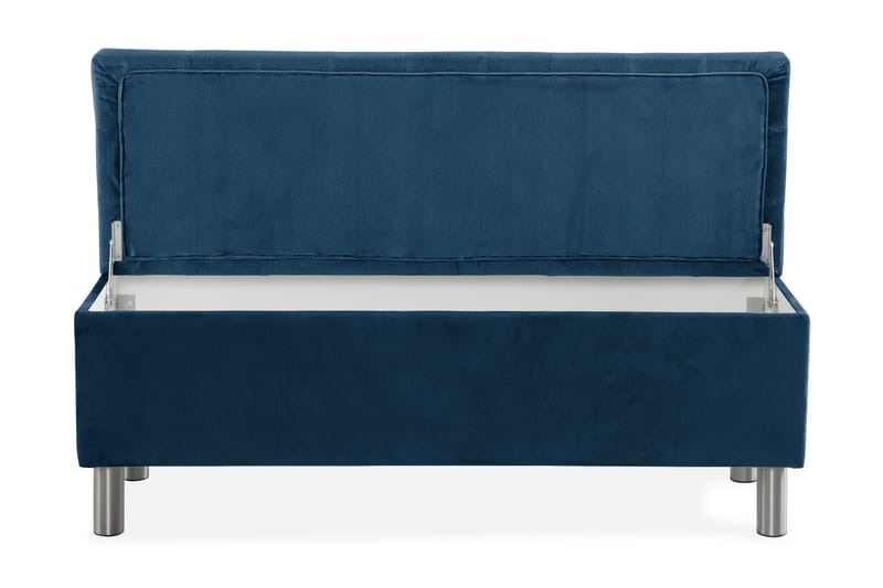 Ella Sängkista 140cm Rutig - Blå/Sammet - Förvaring - Förvaringsmöbler - Förvaringskista & sängkista