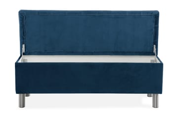 Ella Sängkista 140cm Rutig - Blå/Sammet - Förvaring - Förvaringsmöbler - Förvaringskista & sängkista