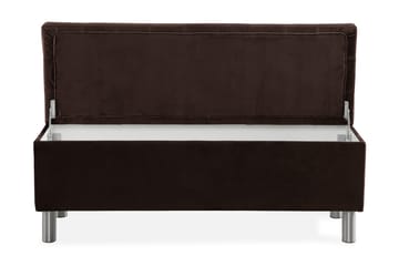 Ella Sängkista 140cm Rutig - Brun/Sammet - Förvaring - Förvaringsmöbler - Förvaringskista & sängkista