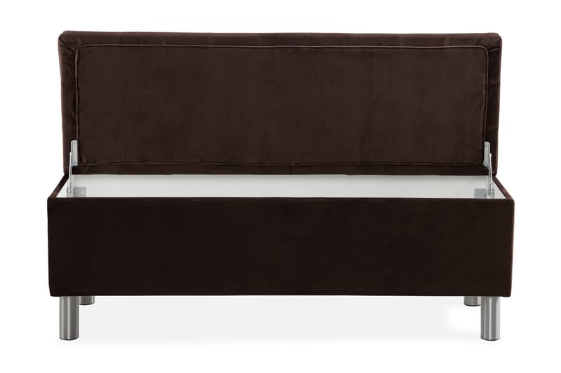 Ella Sängkista 140cm Rutig - Brun/Sammet - Förvaring - Förvaringsmöbler - Förvaringskista & sängkista