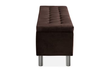Ella Sängkista 140cm Rutig - Brun/Sammet - Förvaring - Förvaringsmöbler - Förvaringskista & sängkista
