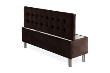 Ella Sängkista 140cm Rutig - Brun/Sammet - Förvaring - Förvaringsmöbler - Förvaringskista & sängkista