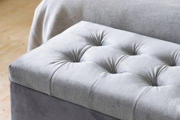 Ella Sängkista 140cm Rutig - Grå/Sammet - Förvaring - Förvaringsmöbler - Förvaringskista & sängkista