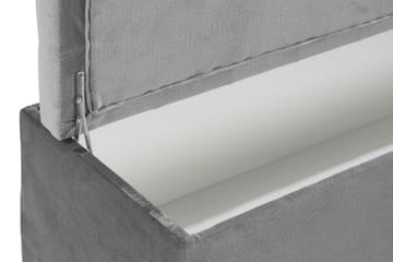 Ella Sängkista 140cm Rutig - Grå/Sammet - Förvaring - Förvaringsmöbler - Förvaringskista & sängkista