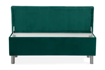 Ella Sängkista 140cm Rutig - Grön/Sammet - Förvaring - Förvaringsmöbler - Förvaringskista & sängkista