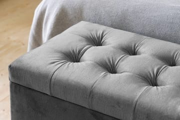 Ella Sängkista 140cm Rutig - Mörkgrå - Förvaring - Förvaringsmöbler - Förvaringskista & sängkista