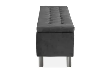 Ella Sängkista 140cm Rutig - Mörkgrå - Förvaring - Förvaringsmöbler - Förvaringskista & sängkista