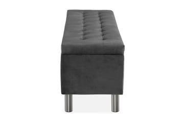 Ella Sängkista 140cm Rutig - Mörkgrå - Förvaring - Förvaringsmöbler - Förvaringskista & sängkista