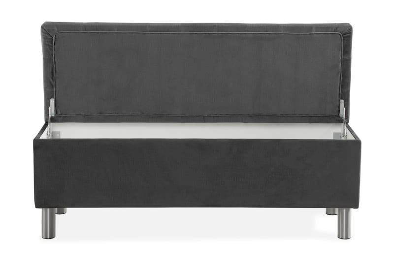 Ella Sängkista 140cm Rutig - Mörkgrå - Förvaring - Förvaringsmöbler - Förvaringskista & sängkista