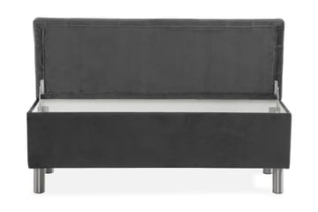 Ella Sängkista 140cm Rutig - Mörkgrå - Förvaring - Förvaringsmöbler - Förvaringskista & sängkista