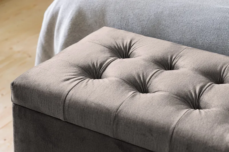 Ella Sängkista 140cm Rutig - Svart - Förvaring - Förvaringsmöbler - Förvaringskista & sängkista