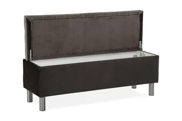 Ella Sängkista 140cm Rutig - Svart - Förvaring - Förvaringsmöbler - Förvaringskista & sängkista