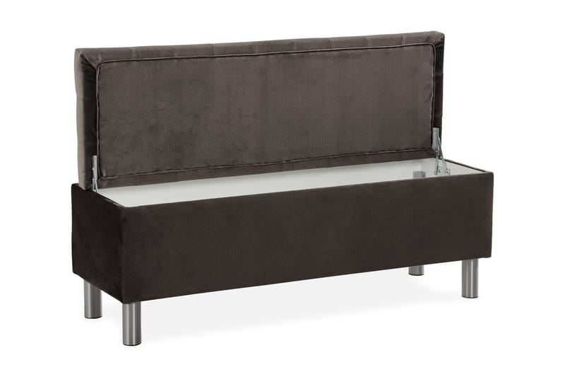 Ella Sängkista 140cm Rutig - Svart - Förvaring - Förvaringsmöbler - Förvaringskista & sängkista