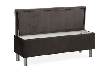 Ella Sängkista 140cm Rutig - Svart - Förvaring - Förvaringsmöbler - Förvaringskista & sängkista