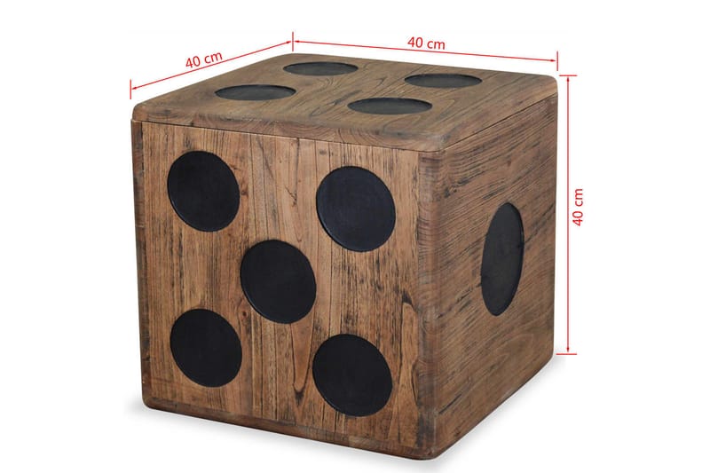 Förvaringsbox mindi-trä 40x40x40 cm tärningsdesign - Brun - Förvaringskista & sängkista