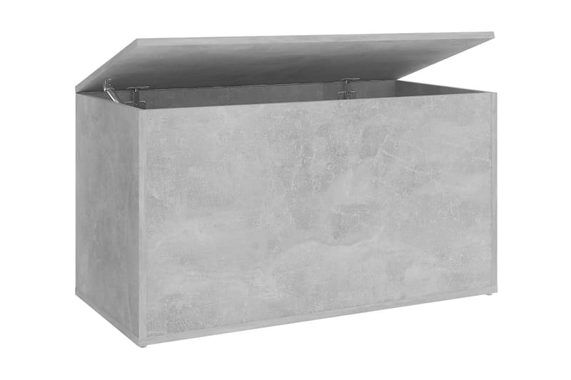 Förvaringskista betonggrå 84x42x46 cm spånskiva - Betonggrå - Förvaringskista & sängkista